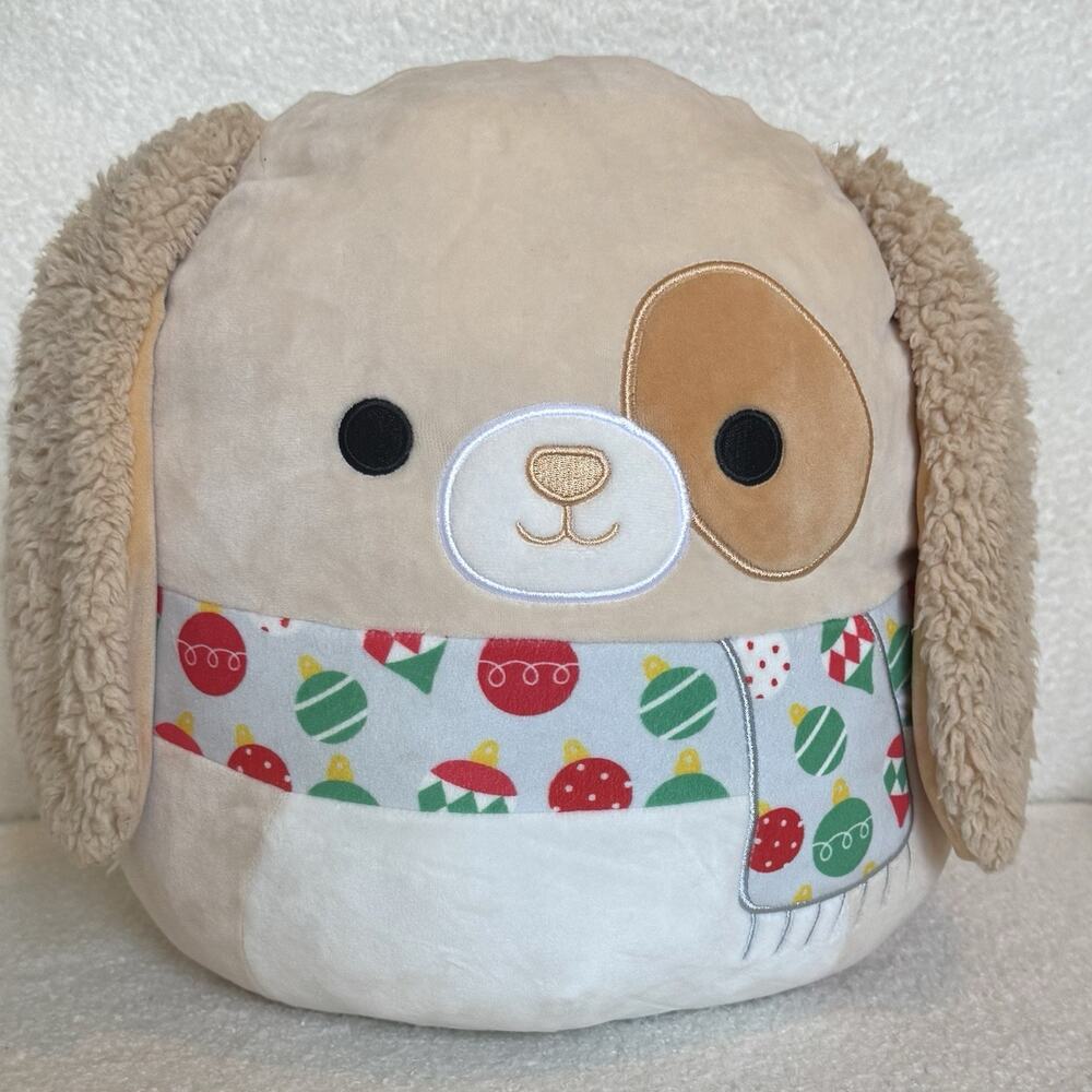 Squishmallow 11” Harris Holiday Dog Christmas Scarf Puppy Soft Plushie Toy - Picture 1 of 5